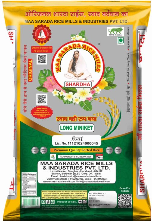 Shardha Premium Long Miniket Rice 26 Kg